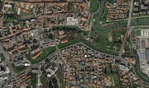 Foto aerea dell'area interessata dalla proposta (da Google Earth)